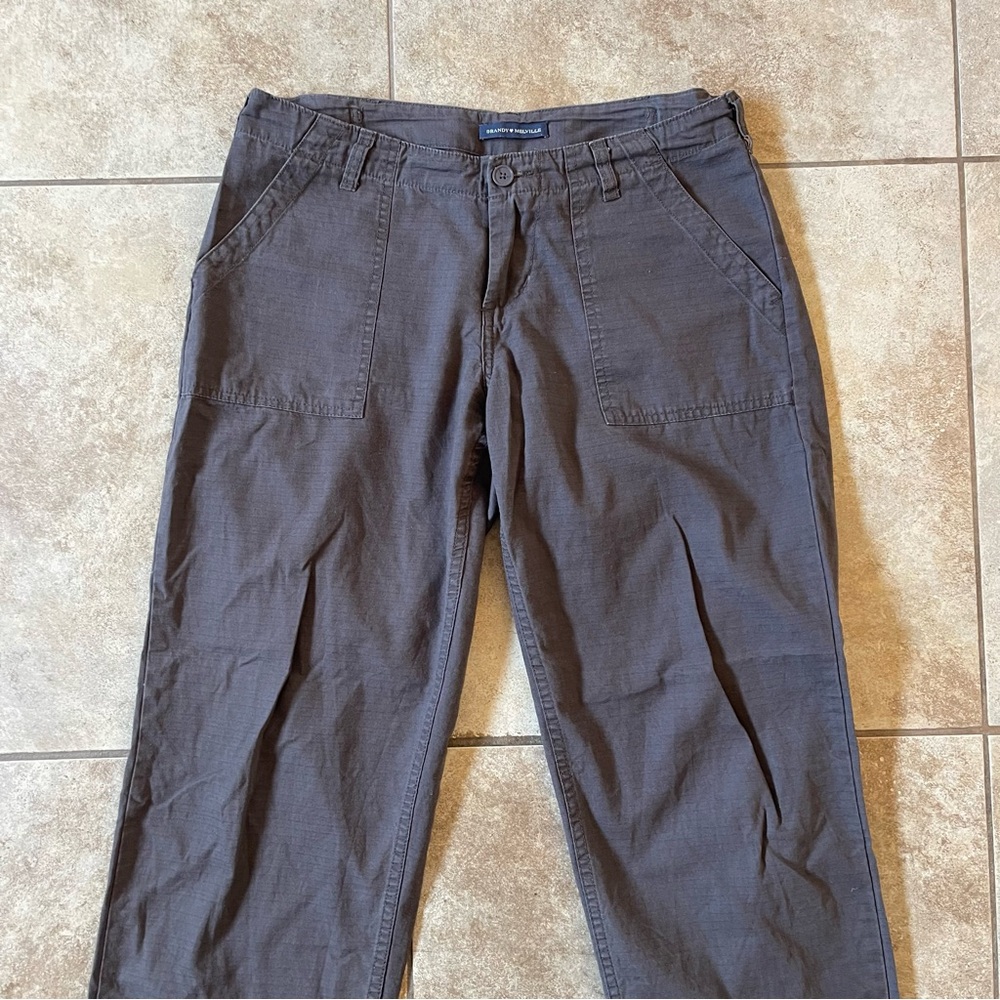 Brandy Melville Grey Blue Cargo Straight Leg Pants - Picture 2 of 8